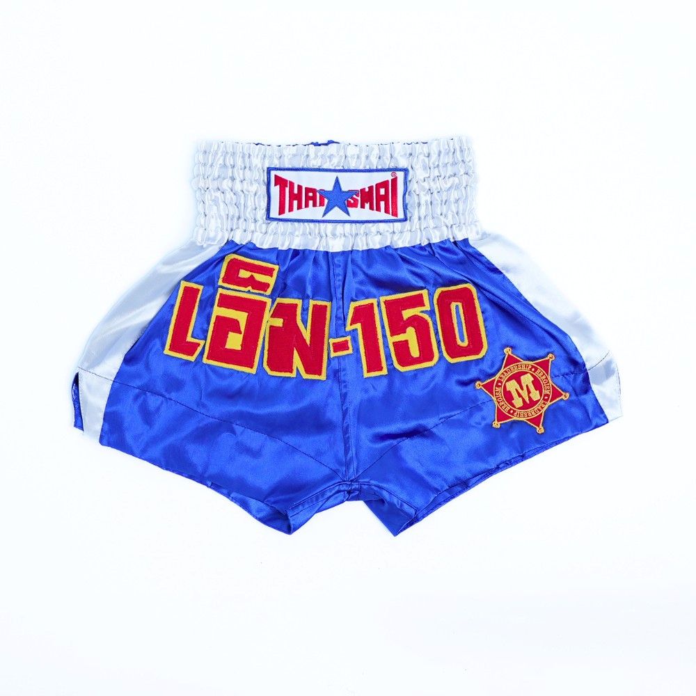ThaiSmai Golden Era [M-150]  Muay Thai Shorts Blue