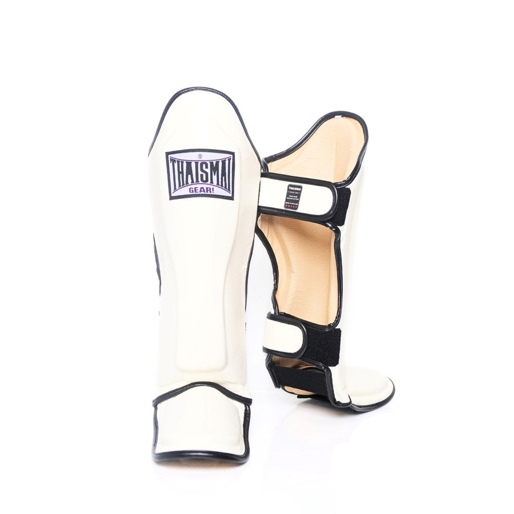 THAISMAI [LP184] Muay Thai Shin Guards White