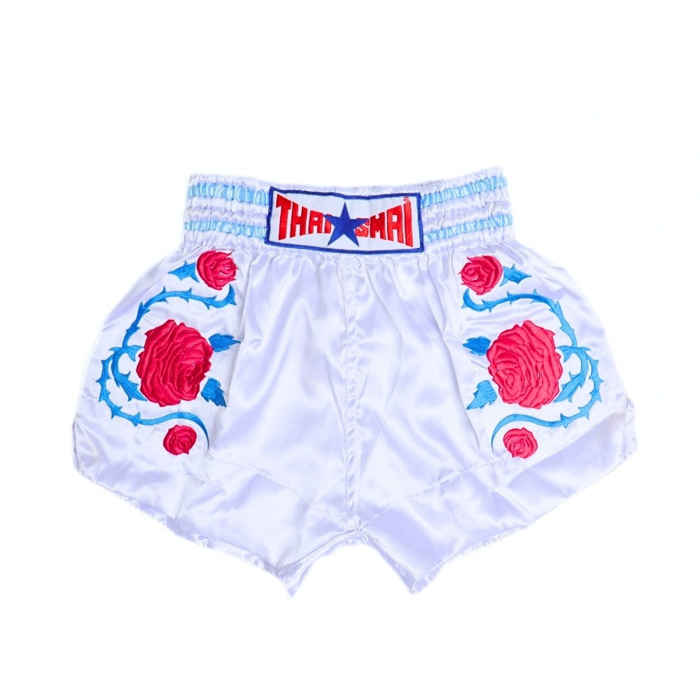 THAISMAI [BS-ROSE] "ROSE" EMBROIDERY MUAY THAI SHORTS