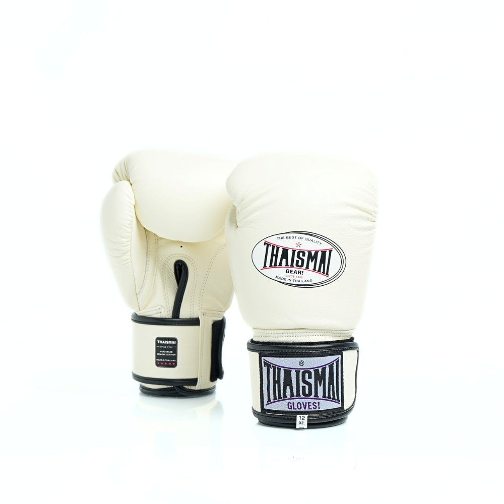 THAISMAI [BG124] Muay Thai Boxing Gloves White