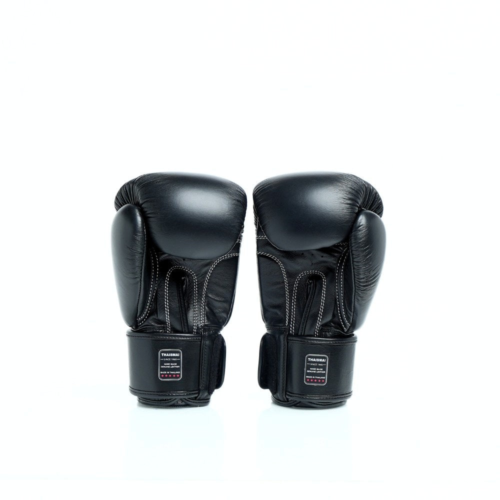 THAISMAI [BG124] Muay Thai Boxing Gloves Black