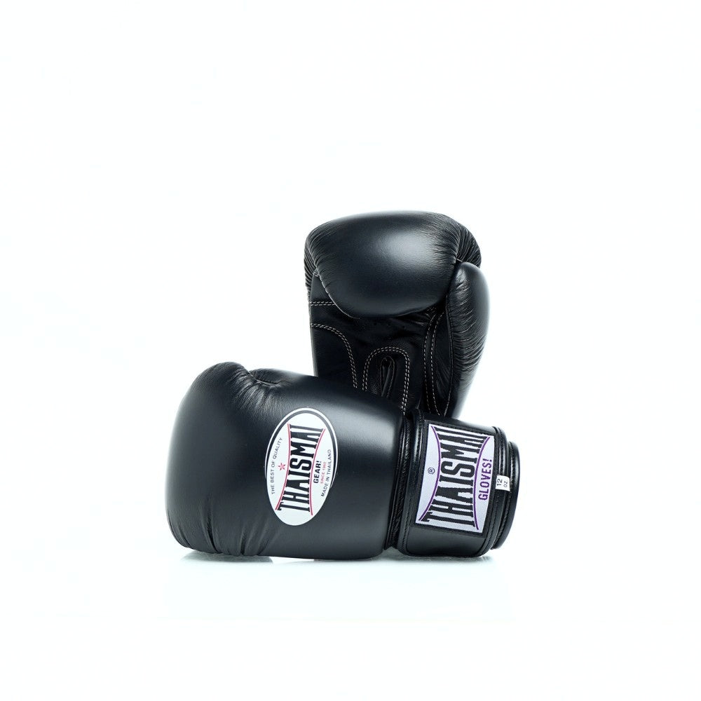 THAISMAI [BG124] Muay Thai Boxing Gloves Black