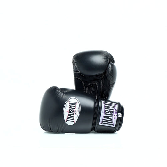 THAISMAI [BG124] Muay Thai Boxing Gloves Black