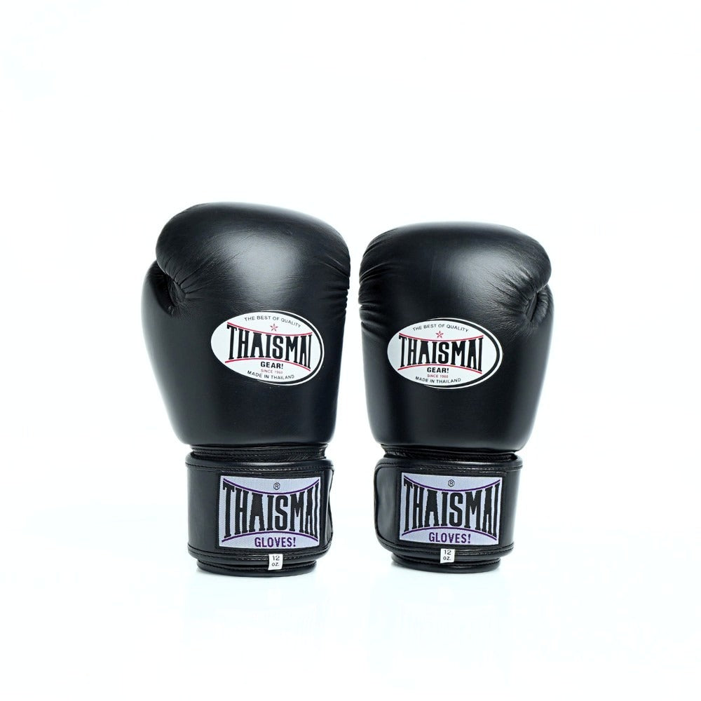 THAISMAI [BG124] Muay Thai Boxing Gloves Black
