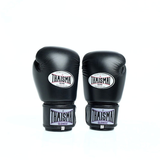 THAISMAI [BG124] Muay Thai Boxing Gloves Black