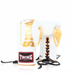 Twins Special [BGLL1-2T] Lace Up Gloves "White/Gold"