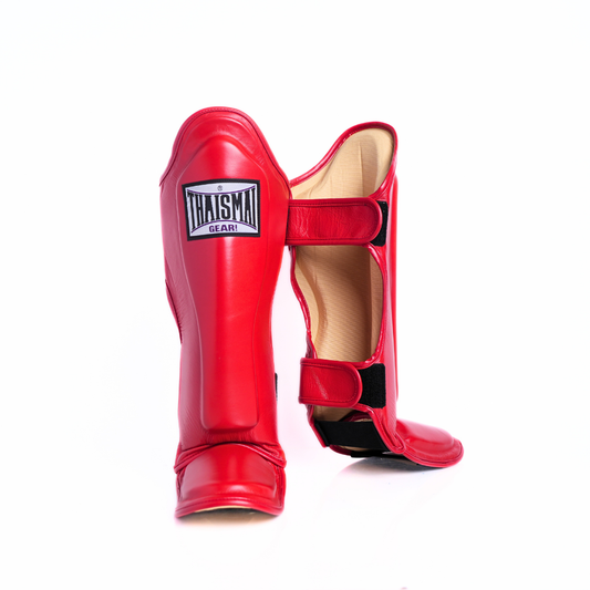 THAISMAI [LP184] Muay Thai Shin Guards Red