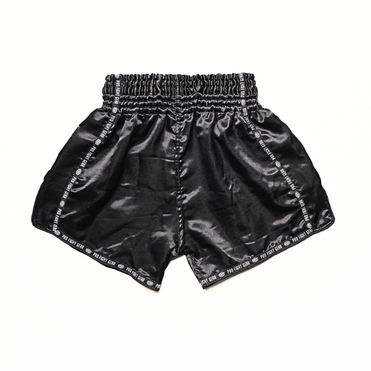 Windy Classic Satin Muay Thai Shorts Black