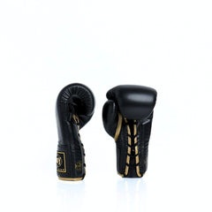 Windy [BGL] Lace Up Boxing Gloves Black/Gold