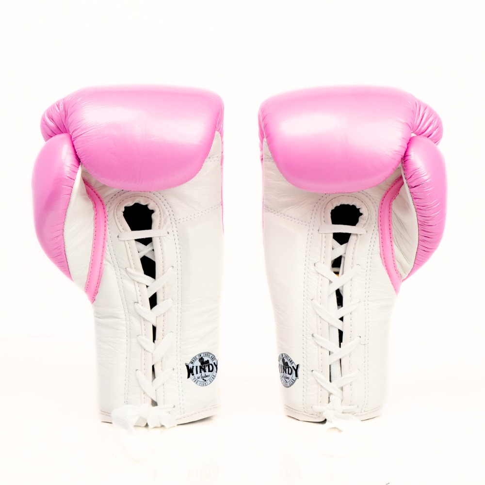 Windy [BGL] Lace Up Boxing Gloves Pink/White