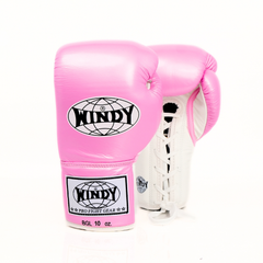 Windy [BGL] Lace Up Boxing Gloves Pink/White