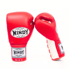 Windy [BGL] Lace Up Boxing Gloves Red/White