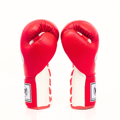 Windy [BGL] Lace Up Boxing Gloves Red/White