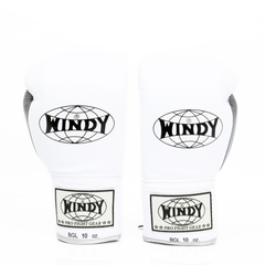Windy [BGL] Lace Up Boxing Gloves White/Silver/Grey