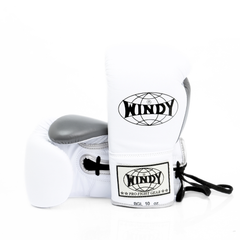 Windy [BGL] Lace Up Boxing Gloves White/Silver/Grey