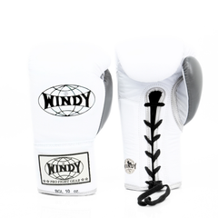 Windy [BGL] Lace Up Boxing Gloves White/Silver/Grey