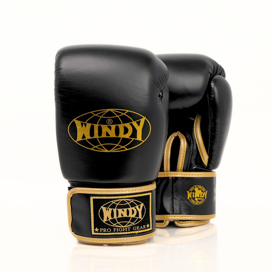 Windy [BGVH] Muay Thai Gloves Black/Gold