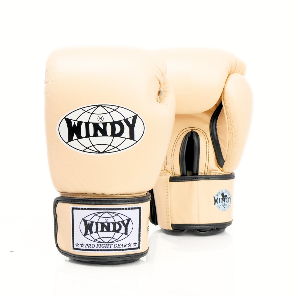 Windy BGVH Classic Velcro Boxing Gloves Cream