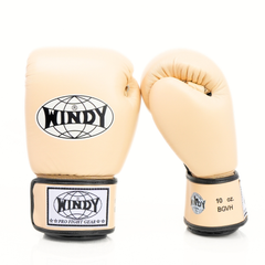 Windy BGVH Classic Velcro Boxing Gloves Cream