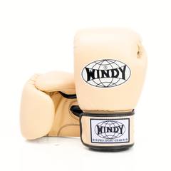 Windy BGVH Classic Velcro Boxing Gloves Cream