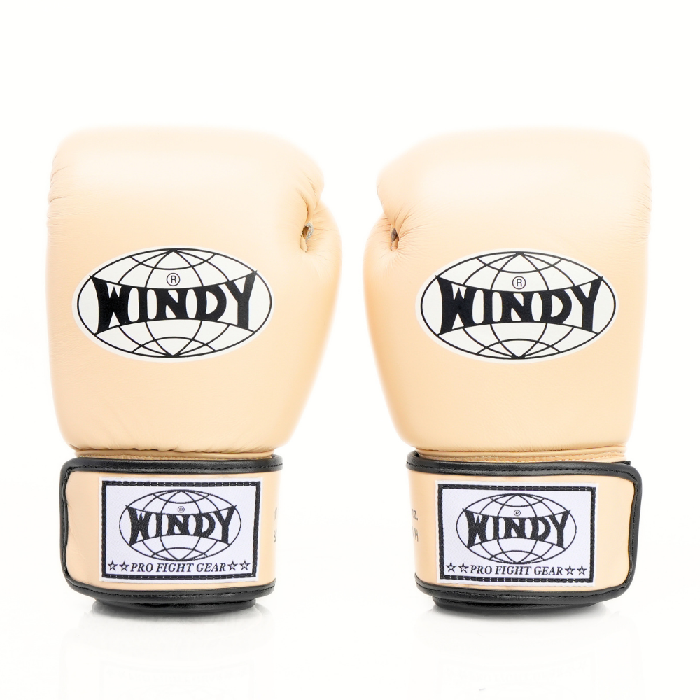 Windy BGVH Classic Velcro Boxing Gloves Cream