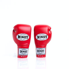 Windy [BGL] Lace Up Boxing Gloves Red/White