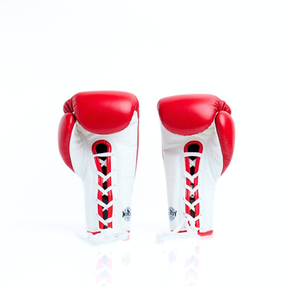 Windy [BGL] Lace Up Boxing Gloves Red/White