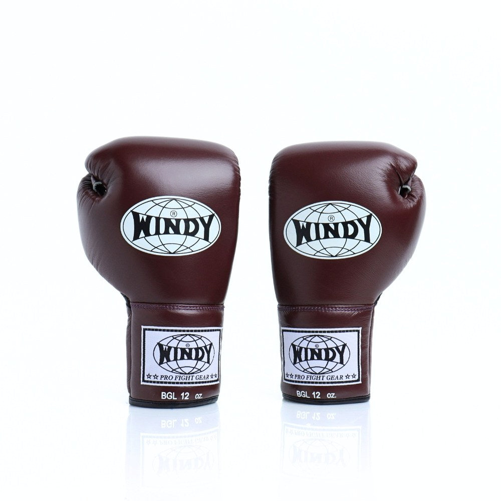 Windy [BGL] Lace Up Boxing Gloves Maroon