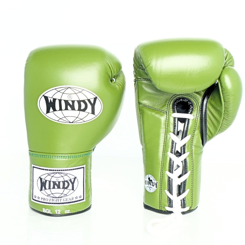 Windy [BGL] Lace Up Boxing Gloves Olive Green