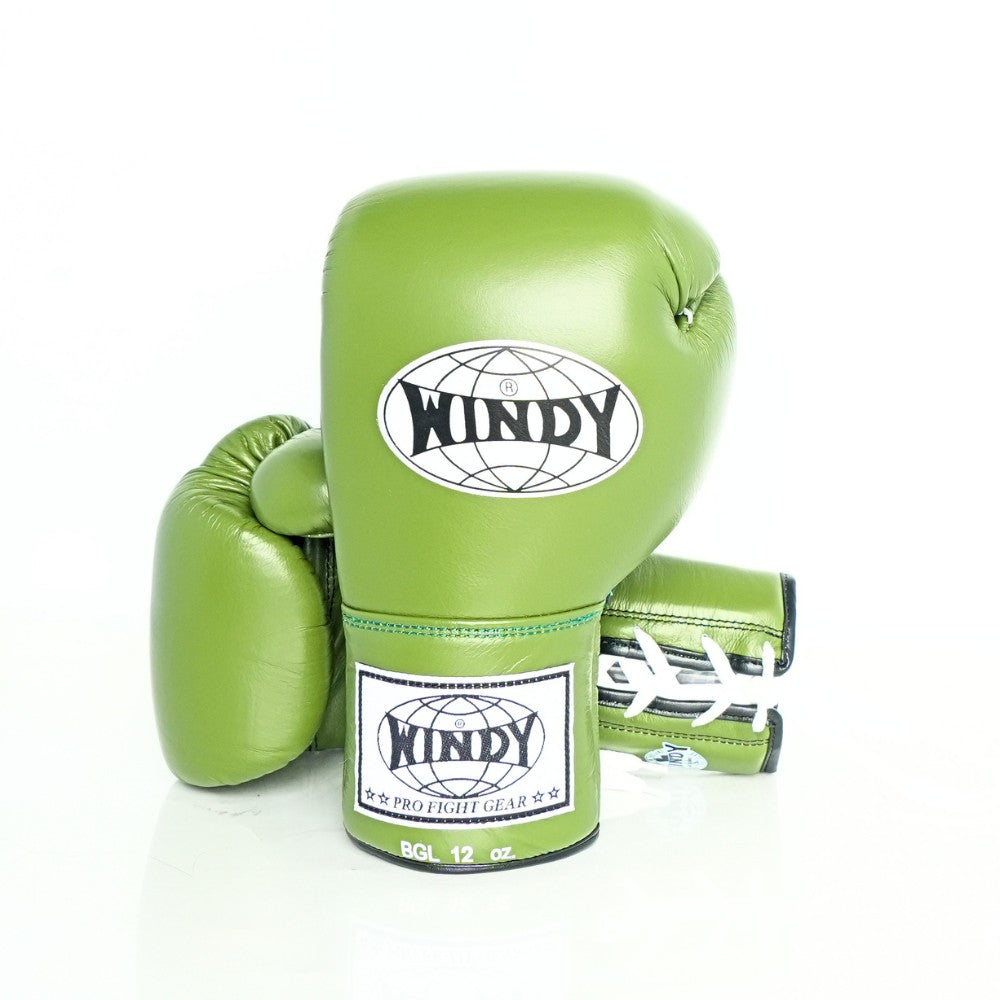 Windy [BGL] Lace Up Boxing Gloves Olive Green