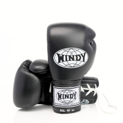 Windy [BGL] Lace Up Boxing Gloves Black