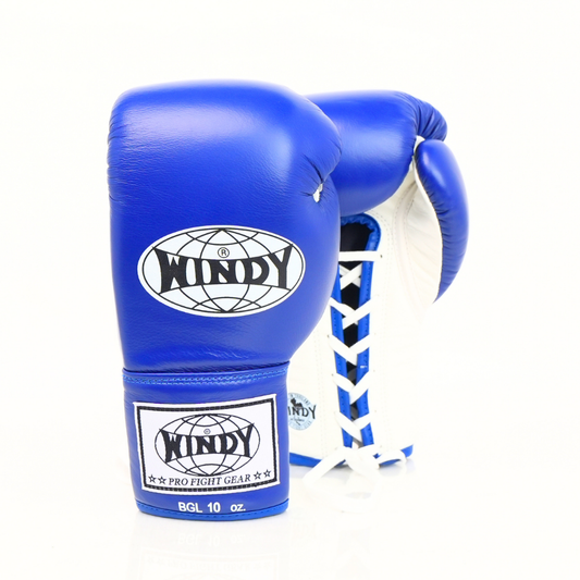 Windy [BGL] Lace Up Boxing Gloves Blue/White