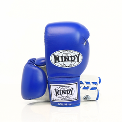 Windy [BGL] Lace Up Boxing Gloves Blue/White
