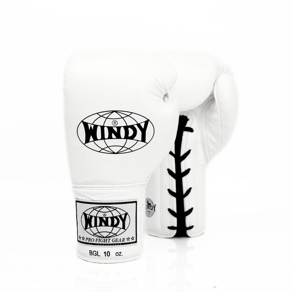 Windy [BGL] Lace Up Boxing Gloves White