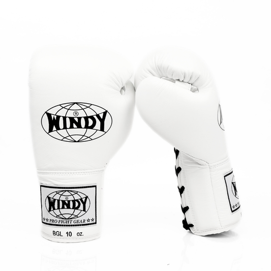 Windy [BGL] Lace Up Boxing Gloves White