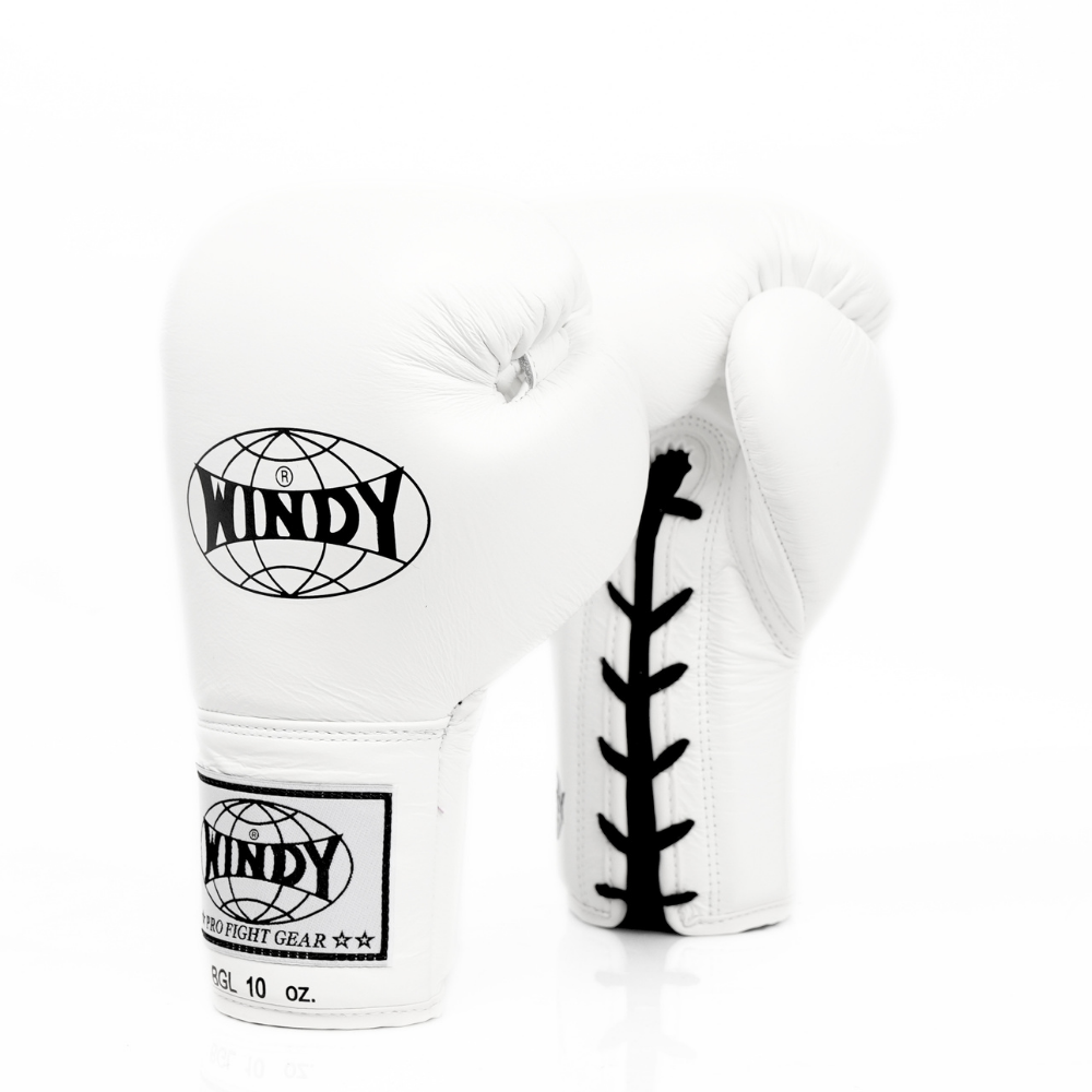 Windy [BGL] Lace Up Boxing Gloves White