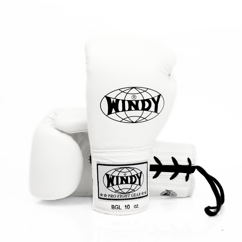 Windy [BGL] Lace Up Boxing Gloves White