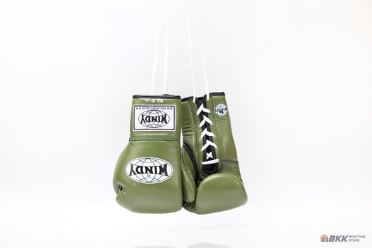 Windy [BGL] Lace Up Boxing Gloves Olive Green