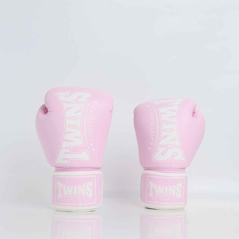 Twins Leather Muay Thai Boxing Gloves BGVL4 All Colours, 16 oz. / Pink