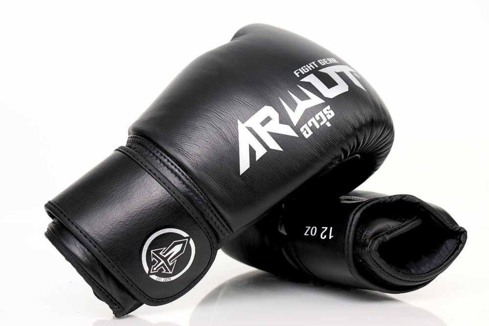 ARWUT [BG5] ''THE ASCENT'' MUAY THAI BOXING GLOVES JET BLACK