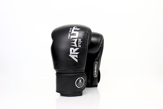ARWUT [BG5] ''THE ASCENT'' MUAY THAI BOXING GLOVES JET BLACK