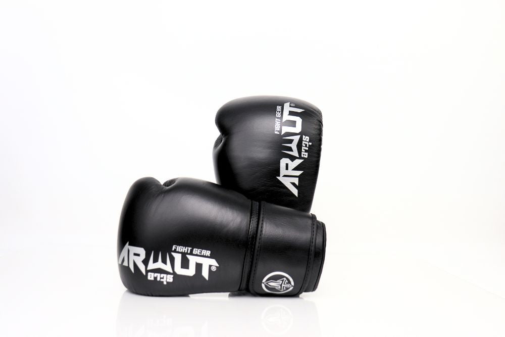 ARWUT [BG5] ''THE ASCENT'' MUAY THAI BOXING GLOVES JET BLACK