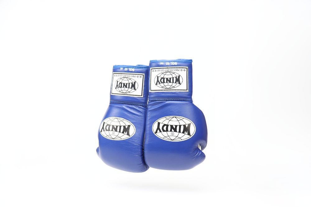 Windy [BGL] Lace Up Boxing Gloves Blue/White