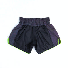 inFightStyle Astro Neon Green Nylon Reflectivz Muay Thai Shorts