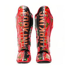 Top King TKSGRS Rose Shin Guards Floral Leather