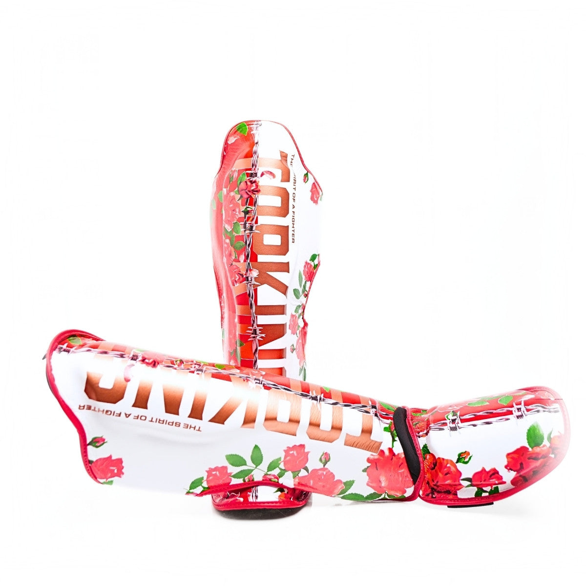 Top King TKSGRS Rose Shin Guards Floral Leather
