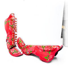 Top King TKSGRS Rose Shin Guards Floral Leather