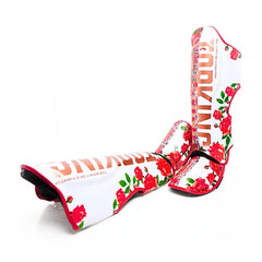 Top King TKSGRS Rose Shin Guards Floral Leather
