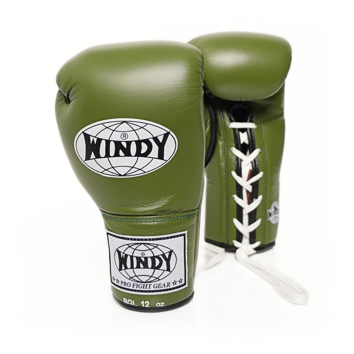 Windy [BGL] Lace Up Boxing Gloves Olive Green