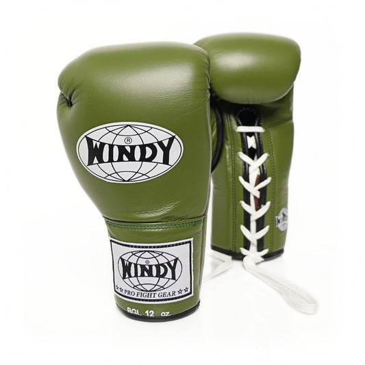 Windy [BGL] Lace Up Boxing Gloves Olive Green